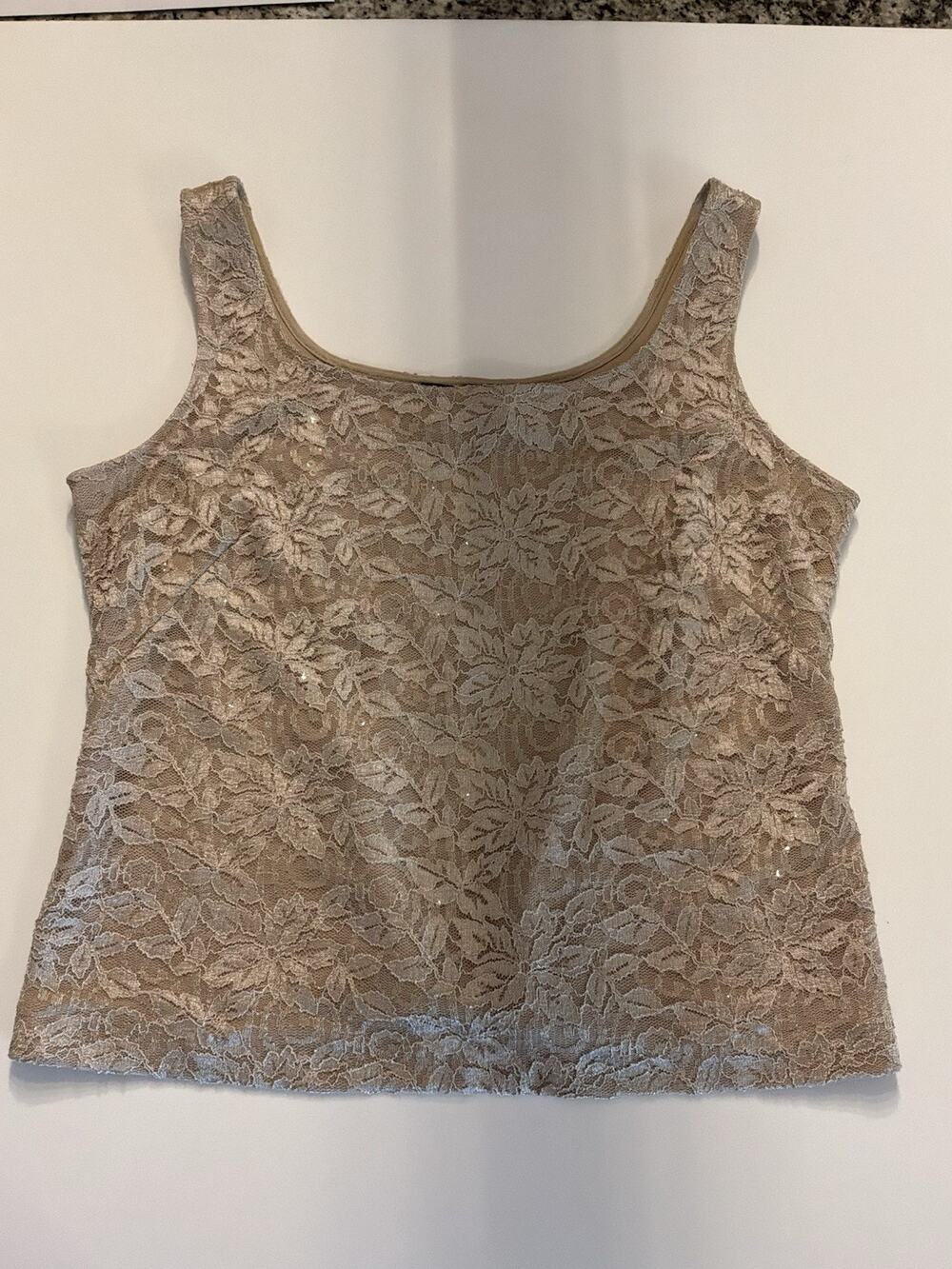 Ladies Alex Evenings Petite Lace Tank Size Petite Large PL